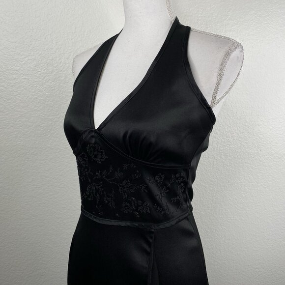 CDC Signature Collection Dress Black Sz 5 Babydoll Halter Ruffle Whimsigoth Prom - Picture 8 of 16